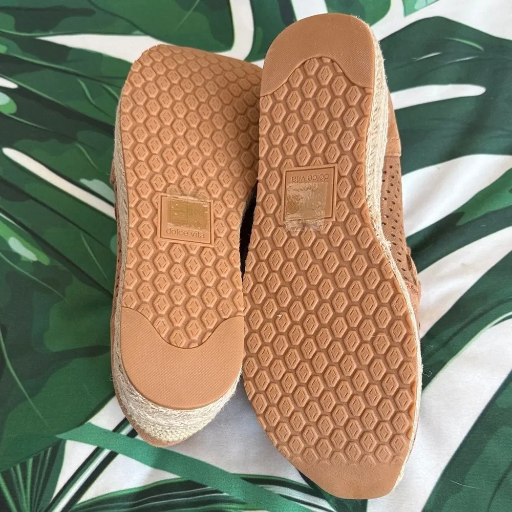 * Dolce Vita Brown Espadrilles with Amber Accent